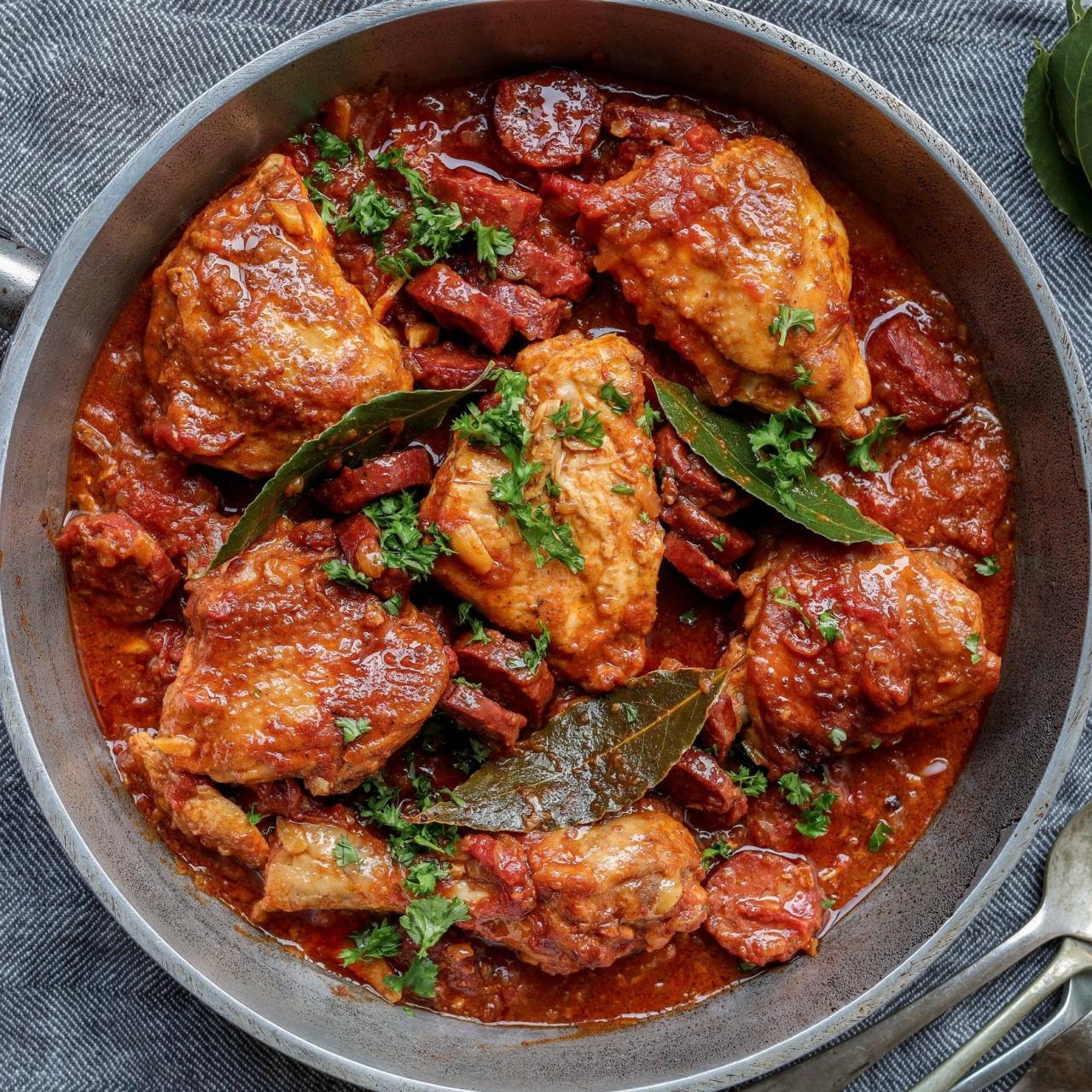 CHICKEN WITH CHORIZO — French Cooking Academy