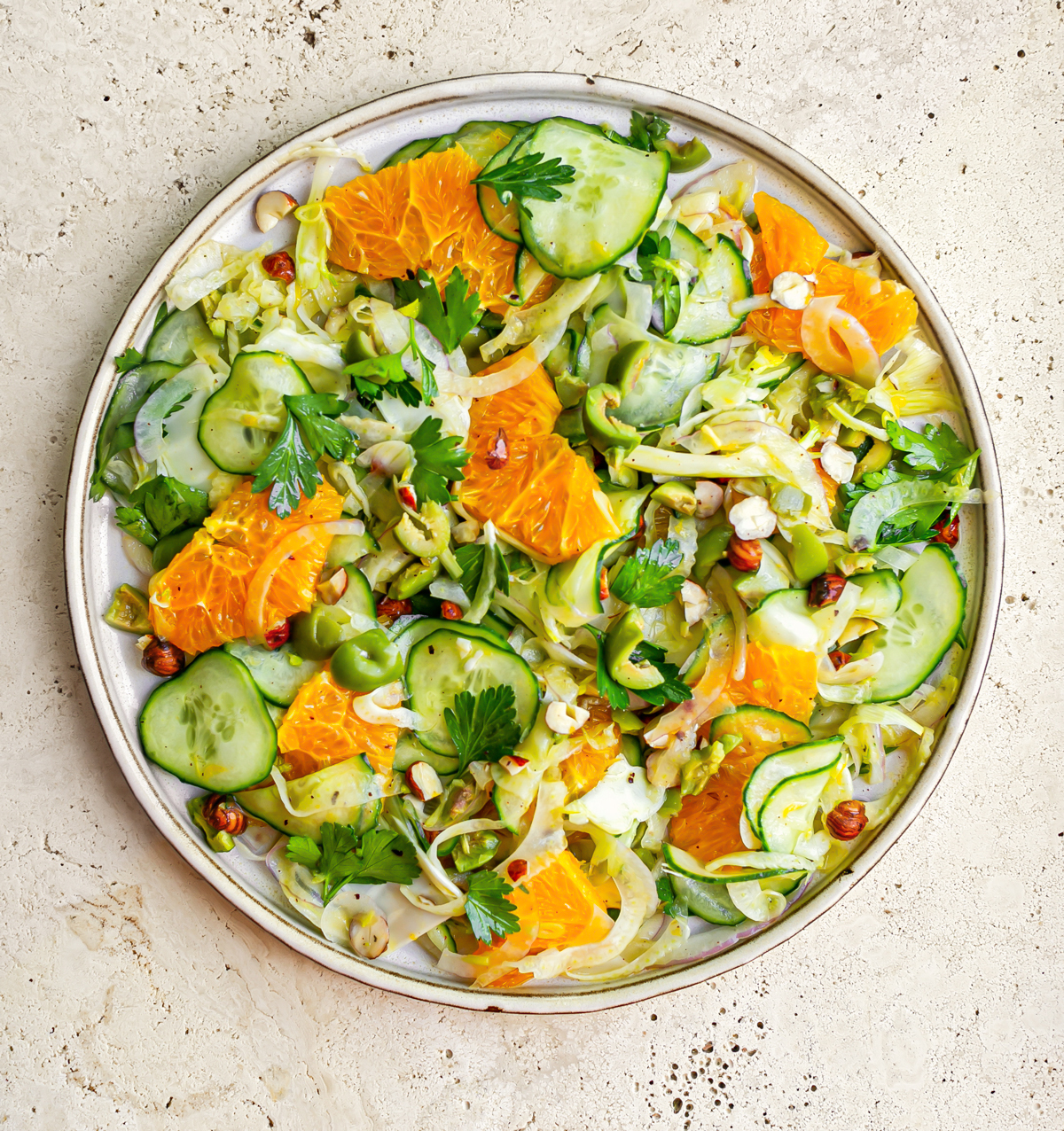Orange Fennel Hazelnut Salad - Perfect alfresco dining