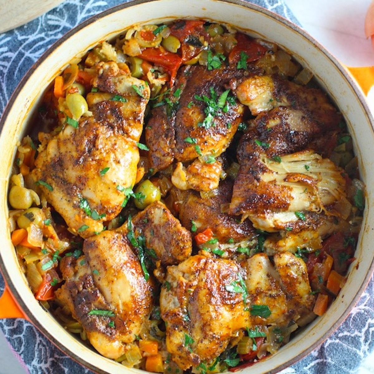 Easy Spanish Chicken and Rice in One Pot! - Talking Meals