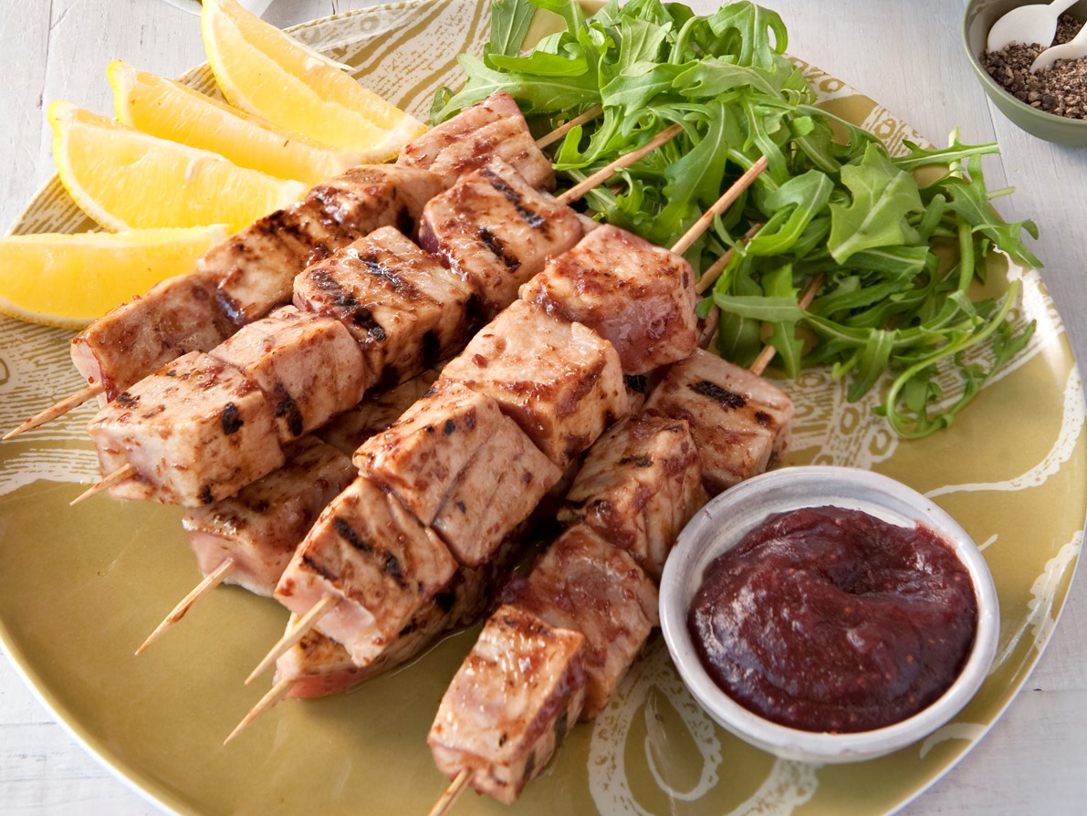 Tuna Kebabs with Cranberry and Lime Glaze » US Cranberries