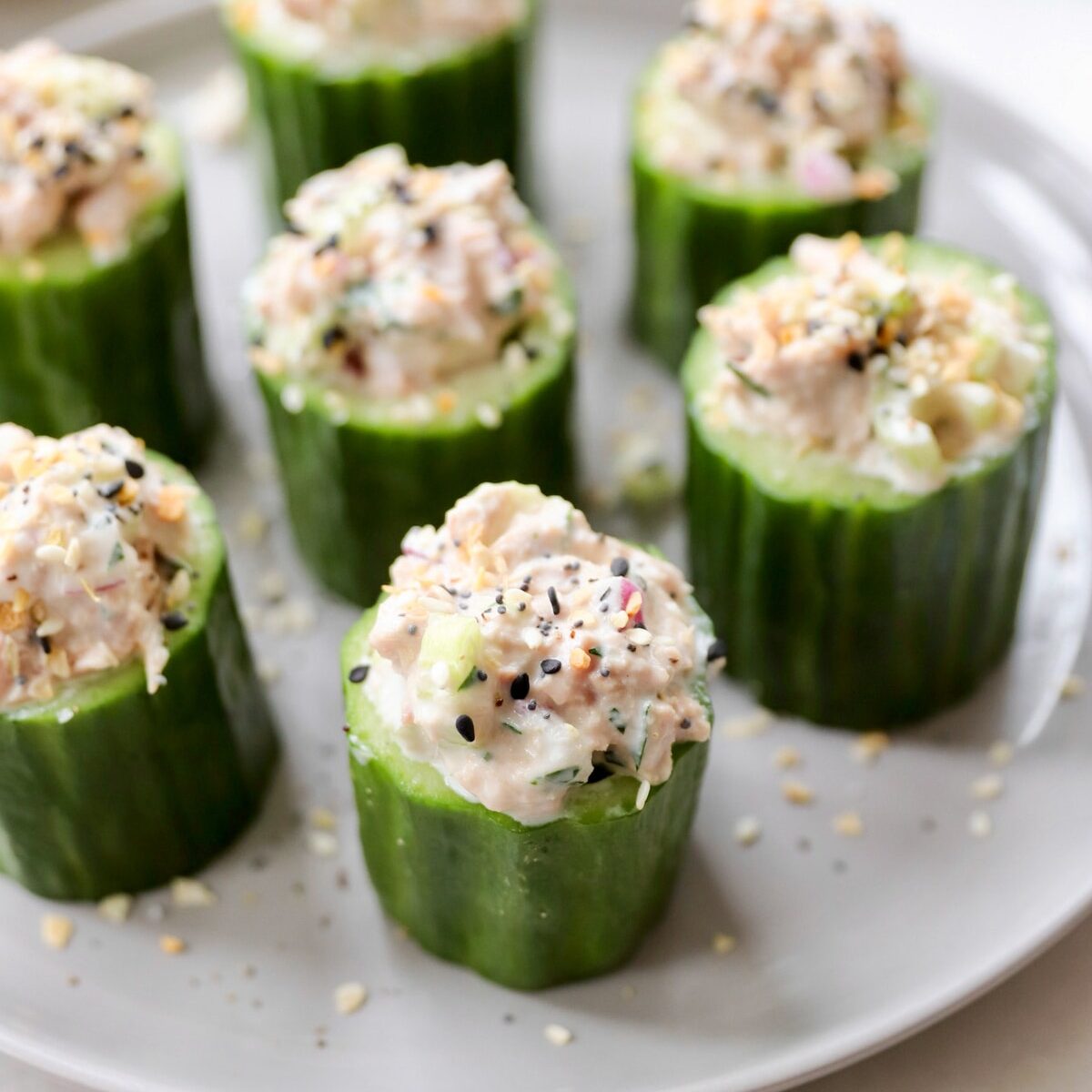 Tuna Cucumber Cups - Whole30, Low Carb - Cook At Home Mom