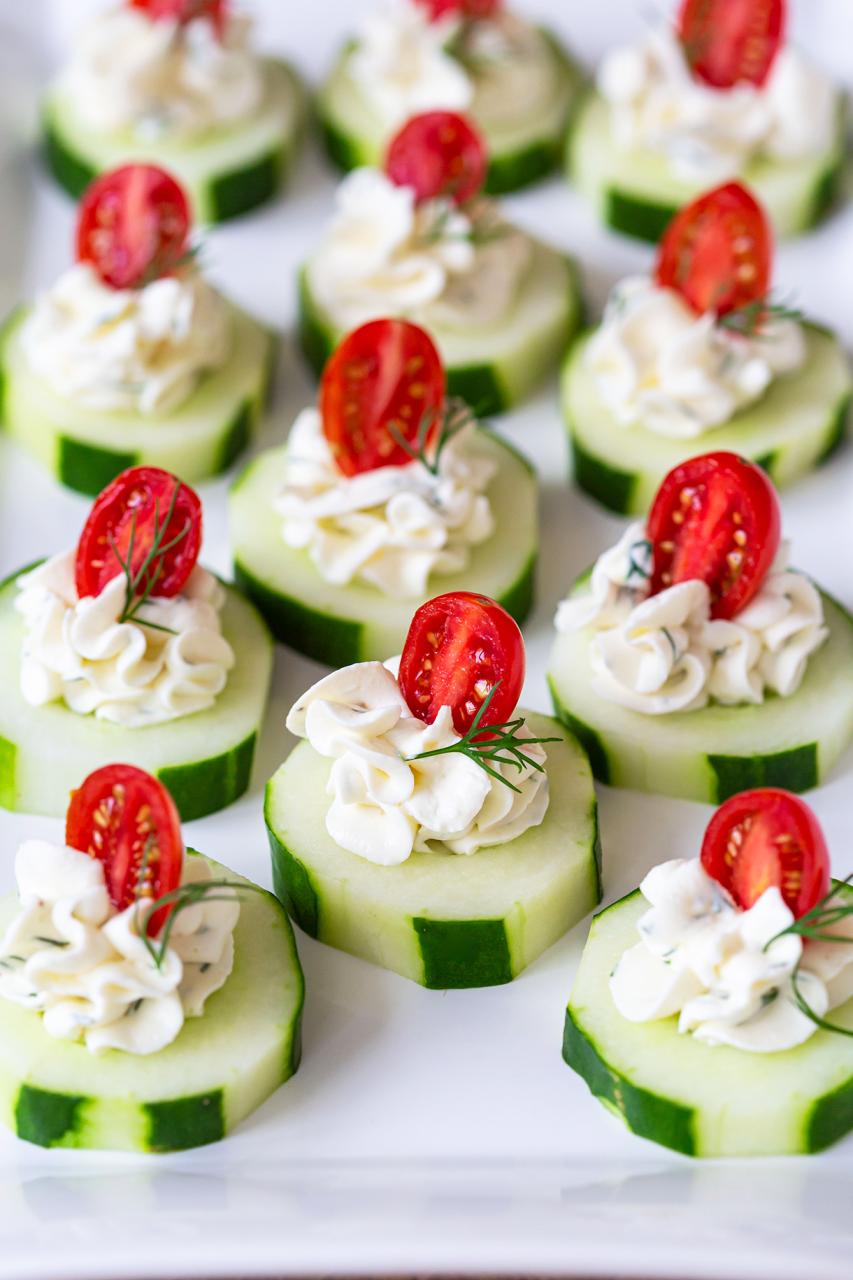 Cucumber Bites with Cream Cheese - Best Appetizers