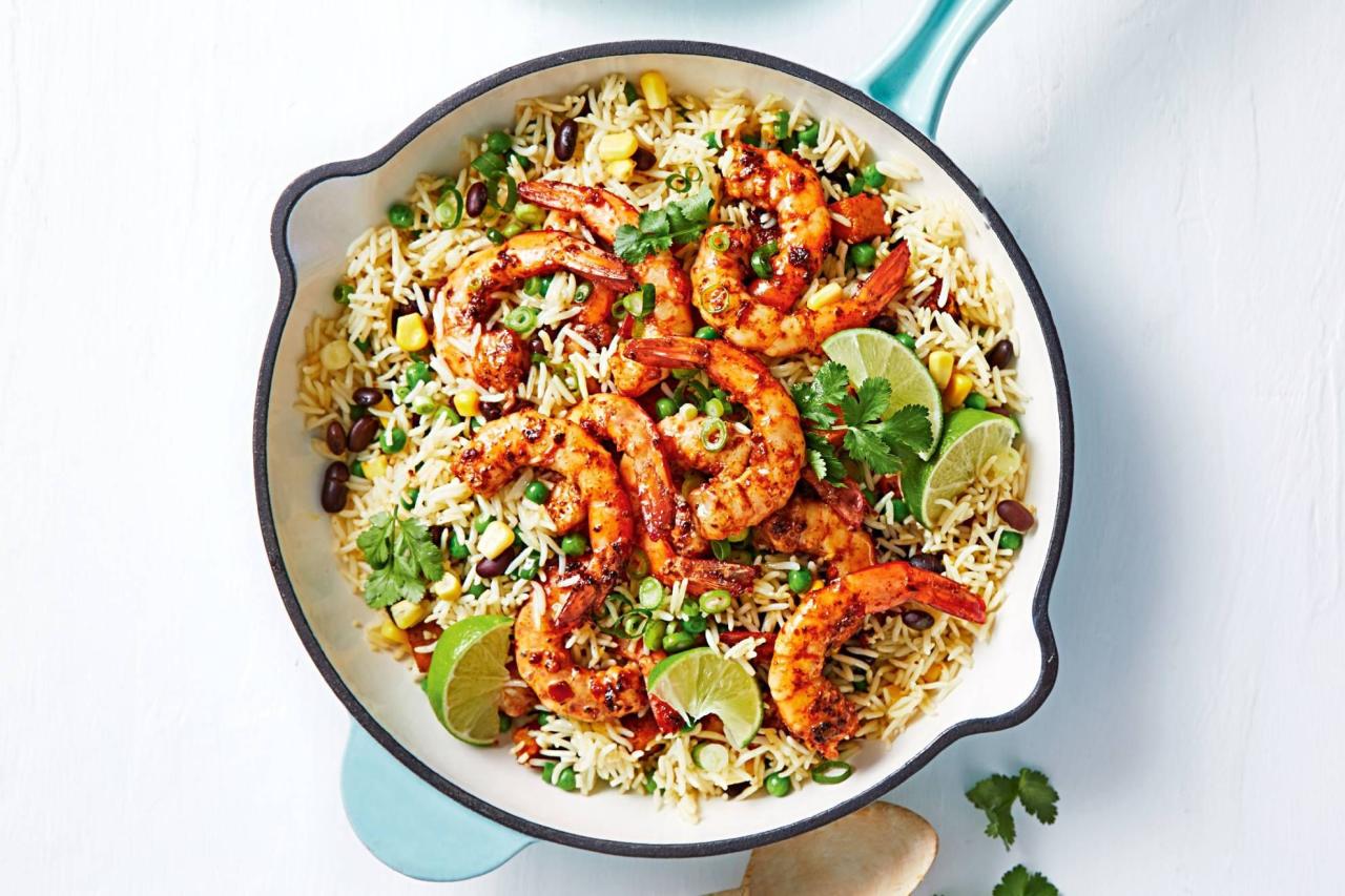 Mexican-style prawns and rice recipe