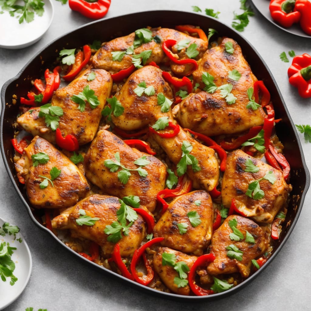 Spanish Chicken Traybake with Chorizo & Peppers Recipe | Recipes.net