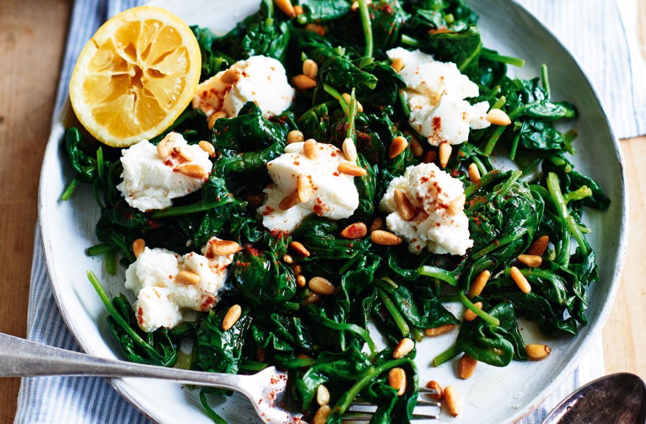 Spinach with Pine Nuts and Ricotta | Spinach Recipes | Tesco Real Food