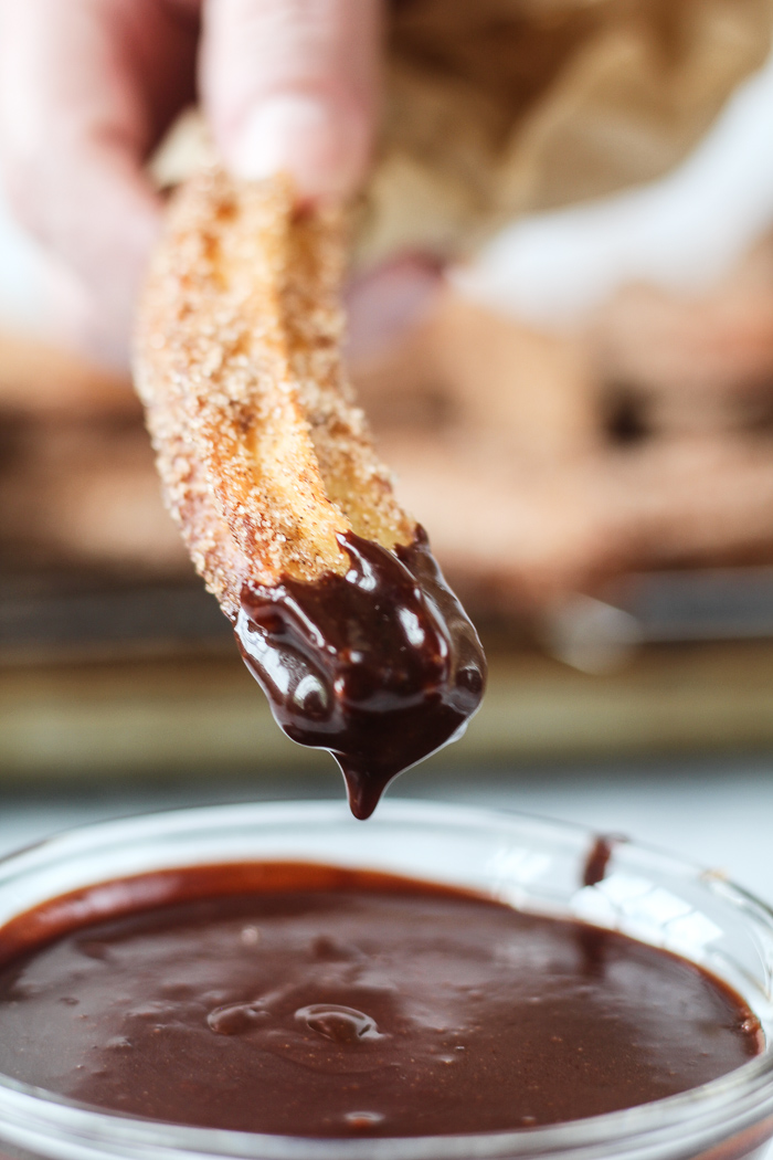 Homemade Churros with Spicy Chocolate Sauce